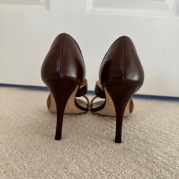 Michael Kors Brown Leather Dress Sandals Sz 7.5 - Picture 5 of 6